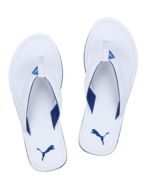 white Leatherette toe separator slippers - 15376579 - Very Small Image - 1