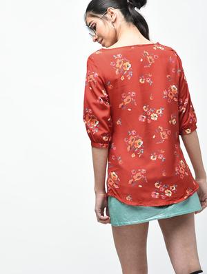 floral rounded hem tunic - 15376814 - Standard Image - 4