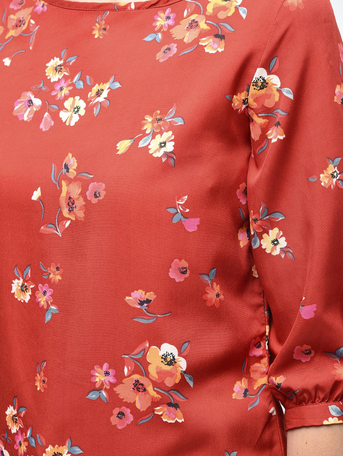 floral rounded hem tunic - 15376814 - Zoom Image - 6