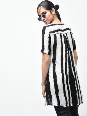 striped a-line tunic - 15376834 - Standard Image - 3