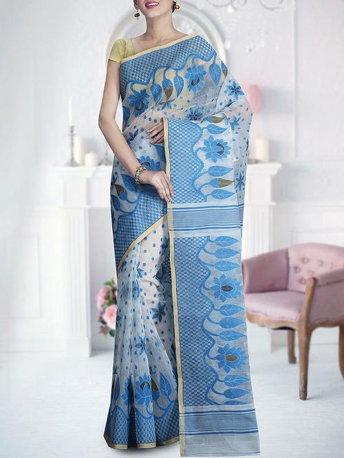 hand woven jamdani saree - 15377194 - Standard Image - 1