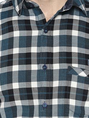 blue cotton casual shirt - 15378741 - Standard Image - 4