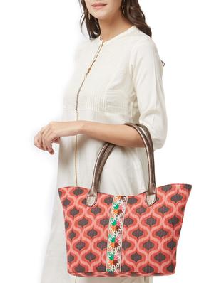 red cotton regular tote - 15379892 - Standard Image - 6