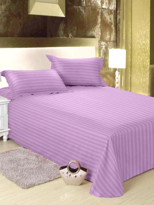 100% mercerized cotton king size double bedsheet with 2 pillow covers - 15381420 - Standard Image - 1