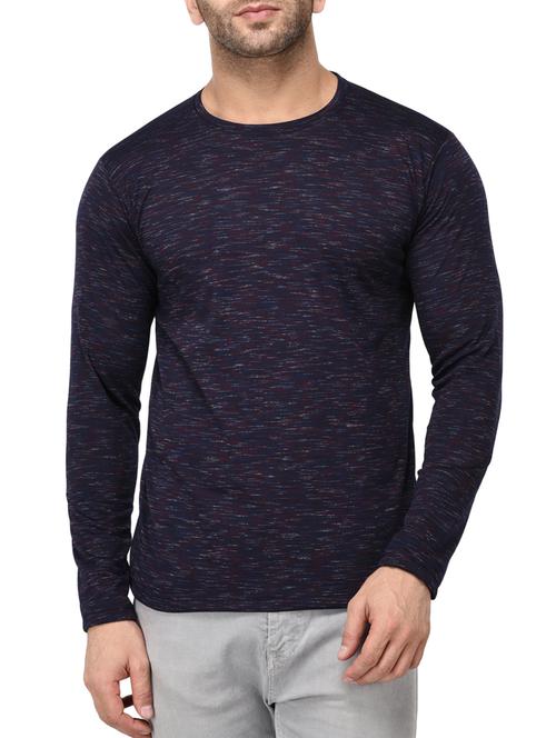 navy blue cotton blend t-shirt - 15382189 - Standard Image - 1