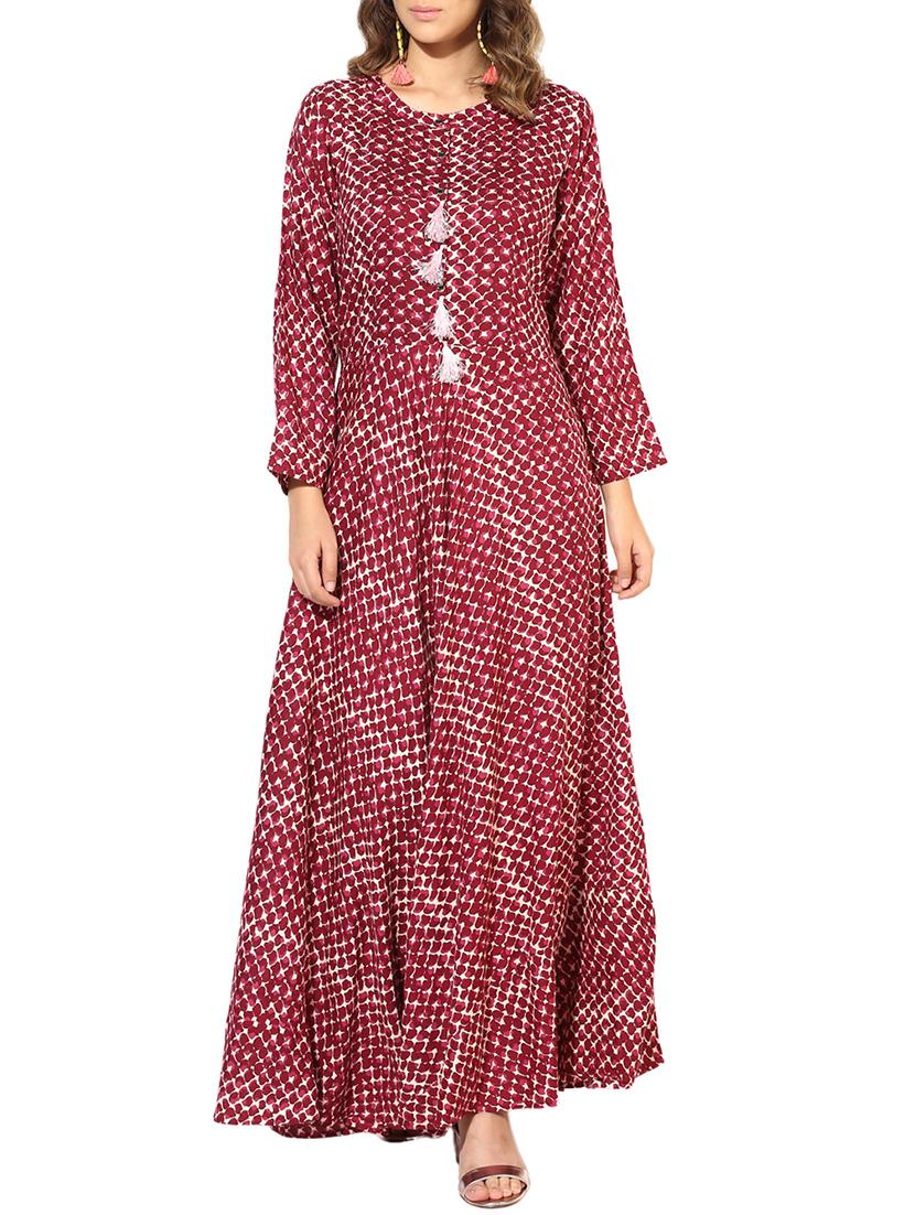 flared animal print kurta - 15382885 - Zoom Image - 1