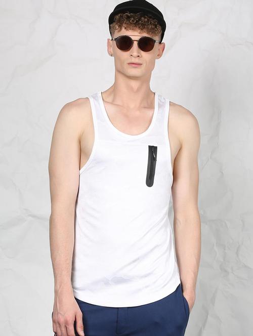 white polyester vest - 15382974 - Standard Image - 1