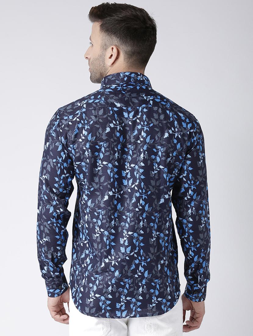 blue cotton blend casual shirt - 15383736 - Zoom Image - 3