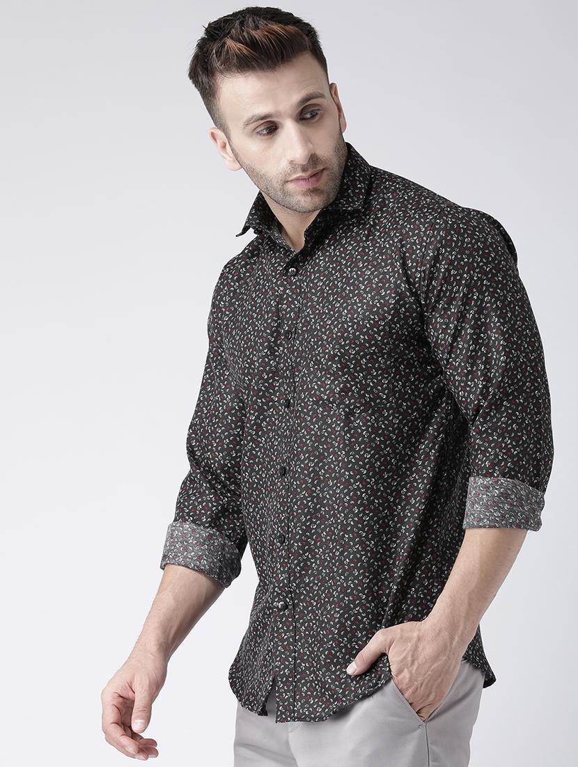 black cotton blend casual shirt - 15383740 - Zoom Image - 2