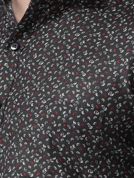 black cotton blend casual shirt - 15383740 - Zoom Image - 4