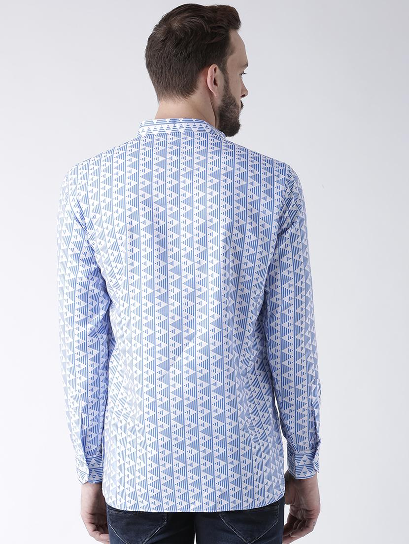 blue cotton short kurta - 15384236 - Zoom Image - 3