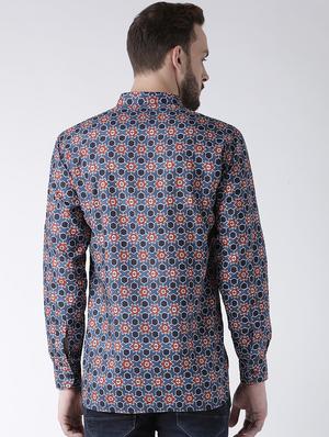 blue cotton short kurta - 15384244 - Standard Image - 3