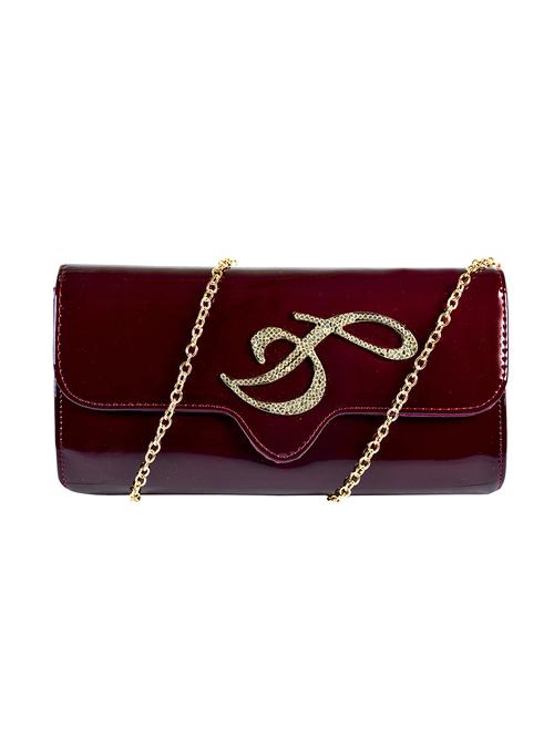 wine leatherette (pu) regular clutch - 15384488 - Standard Image - 1