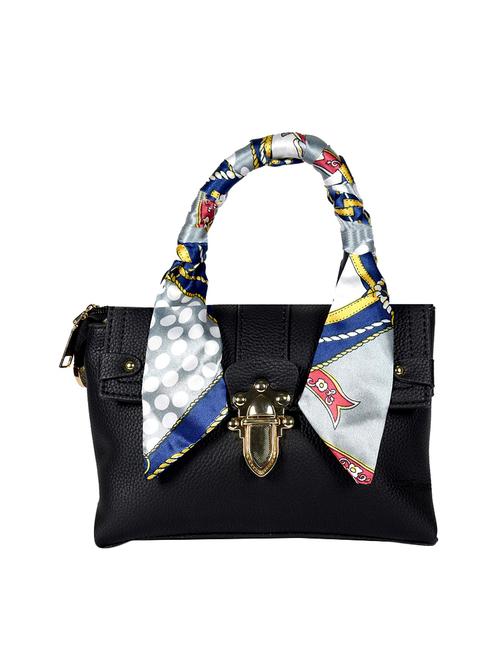 black leatherette (pu) regular handbag - 15384495 - Standard Image - 1