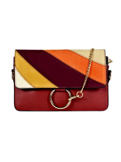 maroon leatherette (pu) regular clutch - 15384506 - Standard Image - 1