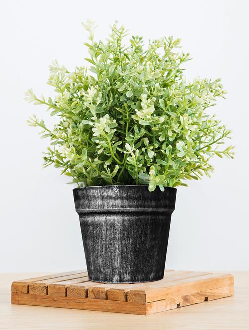 story@home 2 pc silver finish plastic pot - 15384916 - Standard Image - 1
