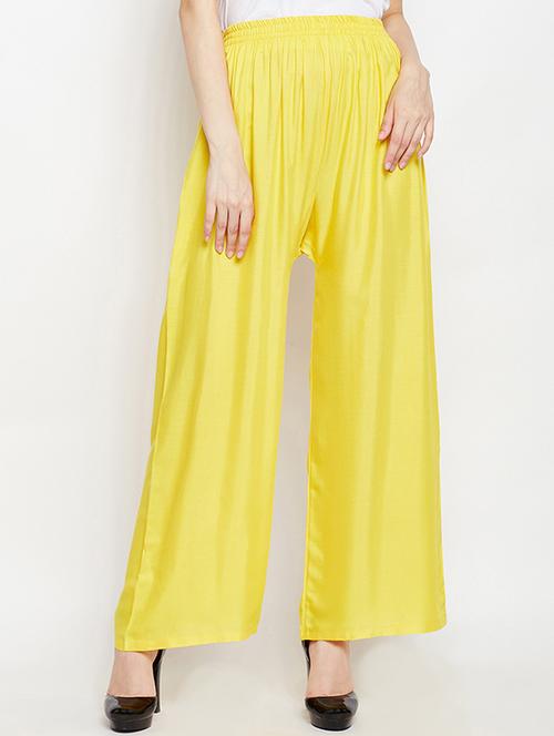 elasticated waist flared palazzo - 15385422 - Very Small Image - 1