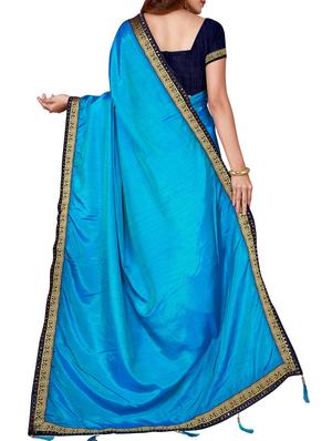 delicate golden border saree with blouse - 15385516 - Standard Image - 2