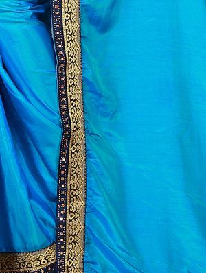 delicate golden border saree with blouse - 15385516 - Standard Image - 3