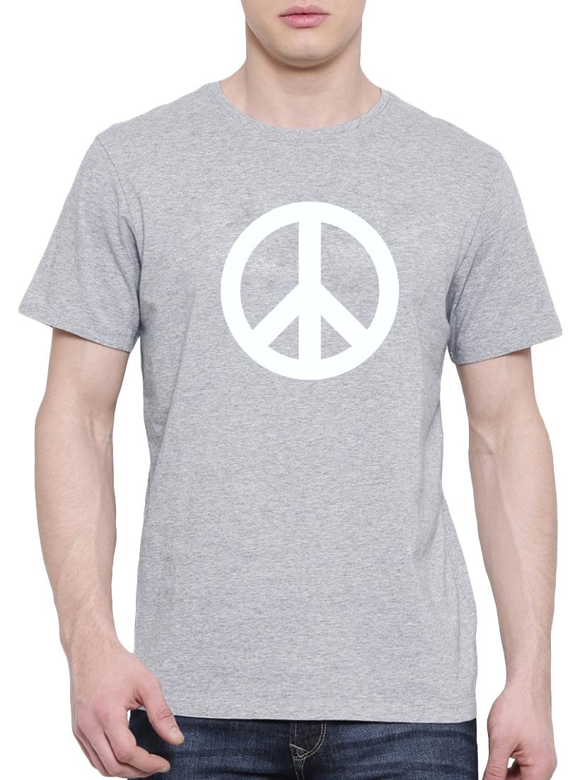 grey cotton chest print t-shirt - 15385761 - Zoom Image - 1