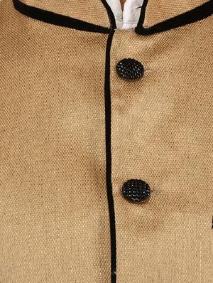 brown cotton nehru jacket - 15385844 - Standard Image - 4