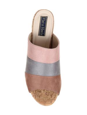 pink suede mules sandals - 15386124 - Standard Image - 4
