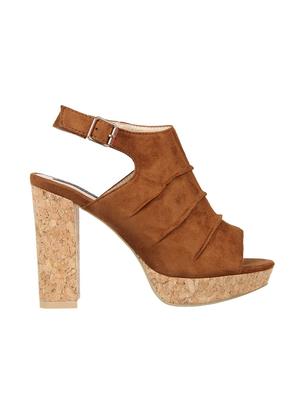 tan suede ankle strap sandals - 15386137 - Standard Image - 2