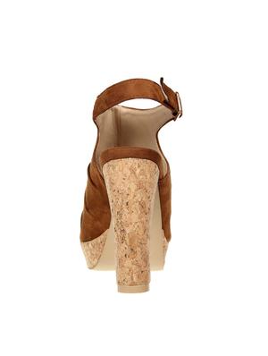 tan suede ankle strap sandals - 15386137 - Standard Image - 3
