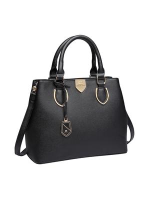 black leatherette (pu) regular handbag - 15386293 - Standard Image - 4