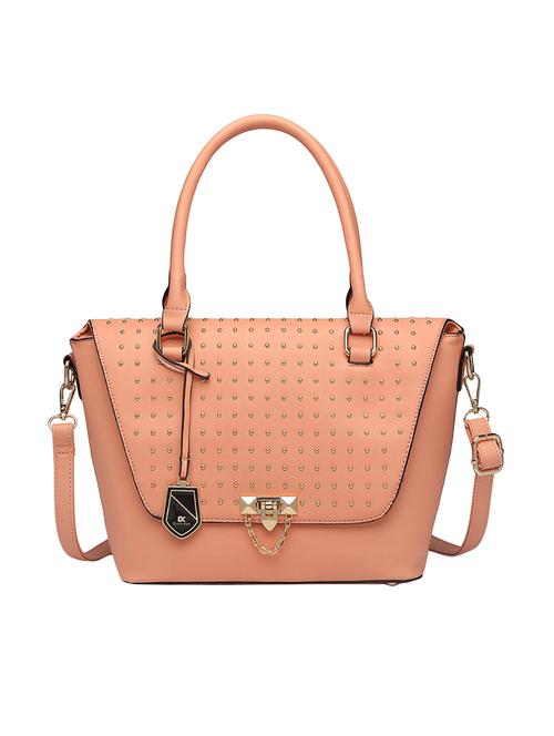 pink leatherette (pu) regular handbag - 15386431 - Standard Image - 1