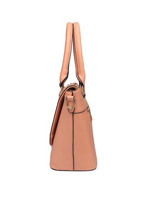 pink leatherette (pu) regular handbag - 15386431 - Standard Image - 4