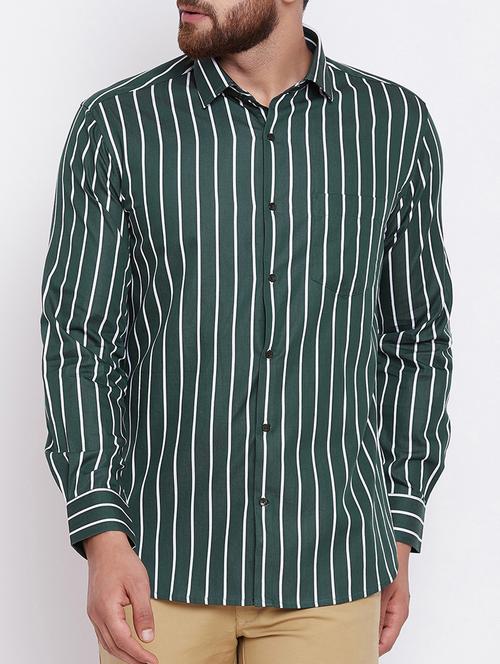 green cotton casual shirt - 15386666 - Standard Image - 1