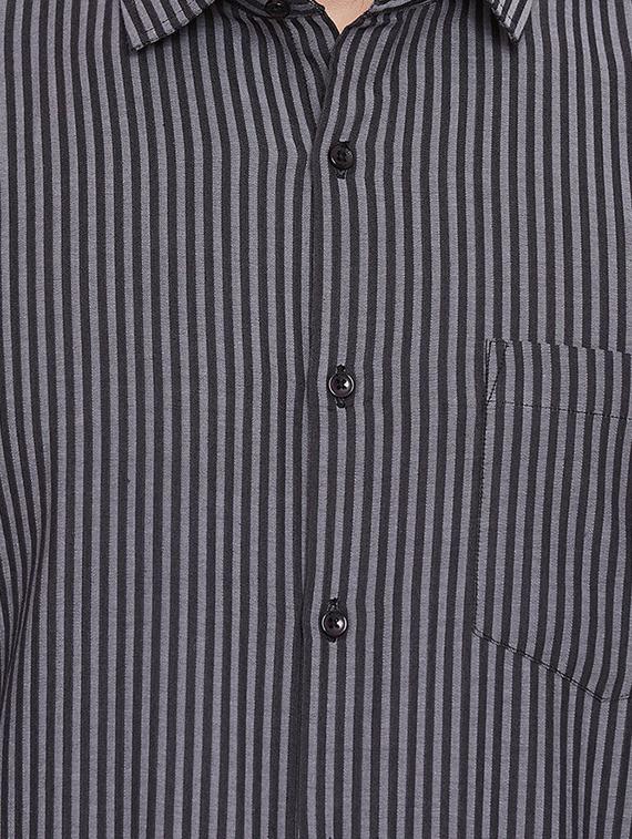 black cotton casual shirt - 15386678 - Zoom Image - 4