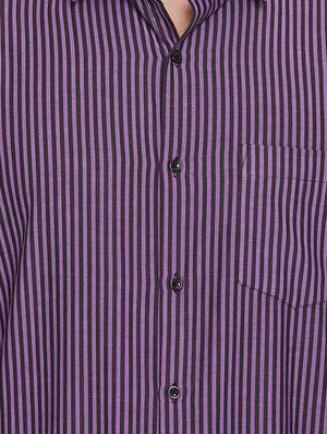 purple cotton casual shirt - 15386679 - Standard Image - 4