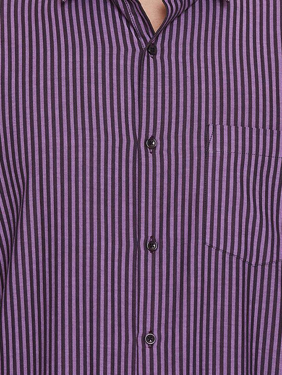 purple cotton casual shirt - 15386679 - Zoom Image - 4