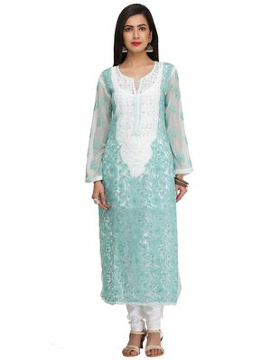 Chikankari straight kurti - 15387277 - Standard Image - 1