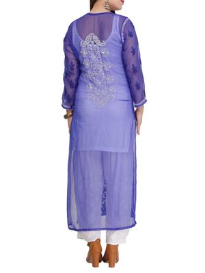 chikankari straight kurta - 15387280 - Standard Image - 3