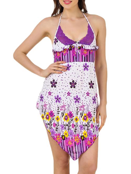 purple polyester sleepshirts & nighty - 15388229 - Standard Image - 1