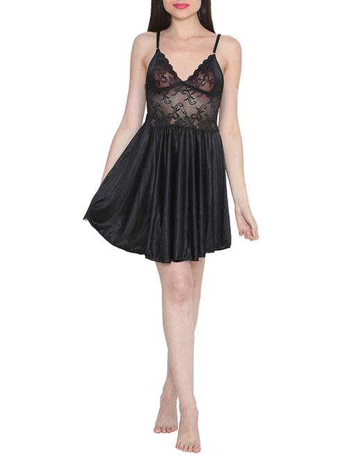 cami neck lace bodice nighty - 15388269 - Standard Image - 1