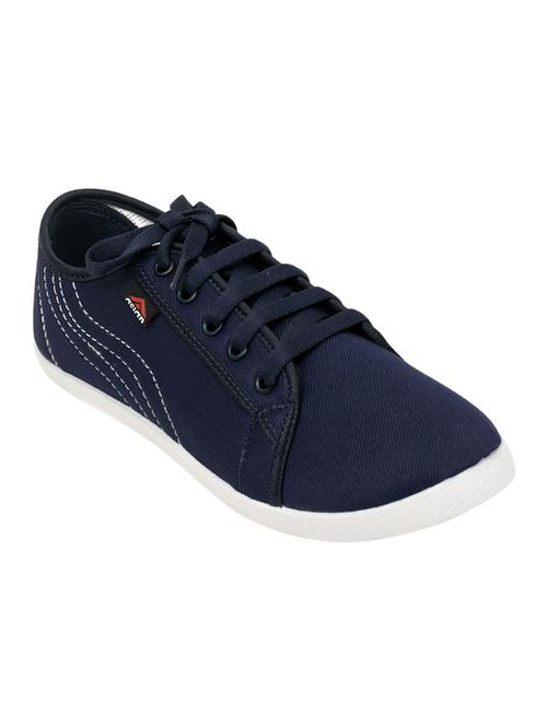 navy canvas laceup sneakers - 15388536 - Standard Image - 1