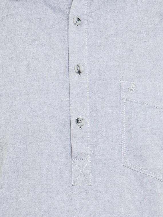 grey cotton short kurta - 15389875 - Zoom Image - 4