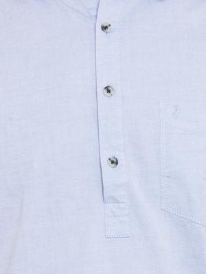 blue cotton short kurta - 15389876 - Standard Image - 4
