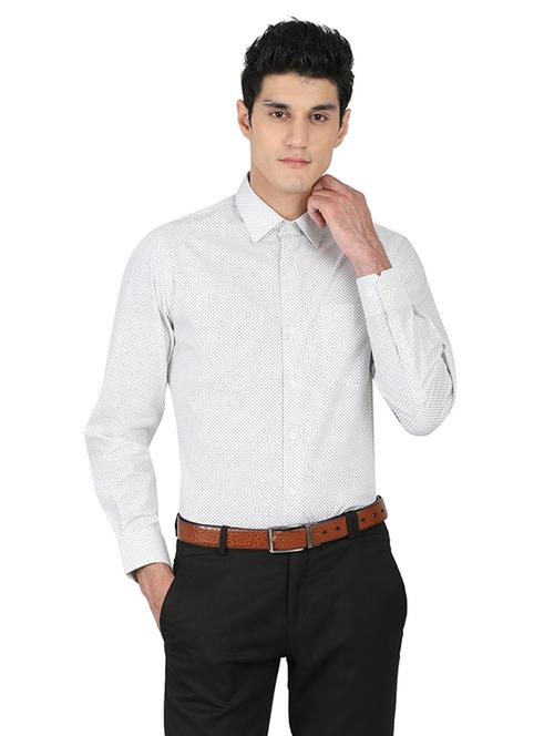 white cotton formal shirt - 15389917 - Standard Image - 1