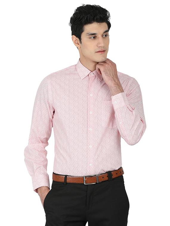 red cotton blend formal shirt - 15389950 - Zoom Image - 1