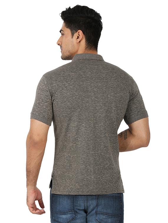 brown cotton polo t-shirt brown cotton polo t-shirt - 15390004 - Zoom Image - 3