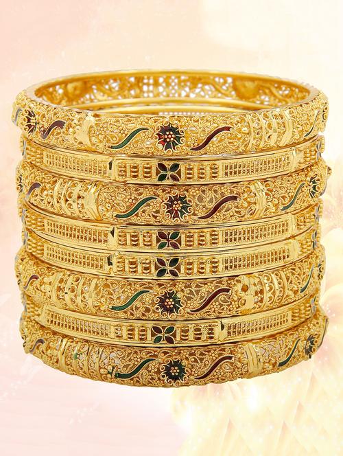 green gold tone bangles - 15390130 - Standard Image - 1