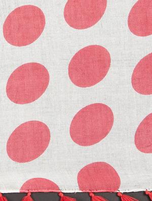 polka dotted tassel detail stole - 15390154 - Standard Image - 3