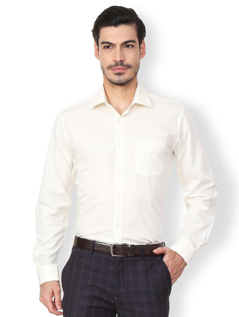 beige cotton formal shirt - 15391314 - Zoom Image - 1