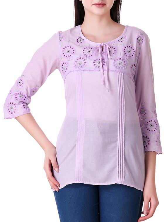 tie knot schiffli tunic - 15391596 - Zoom Image - 1