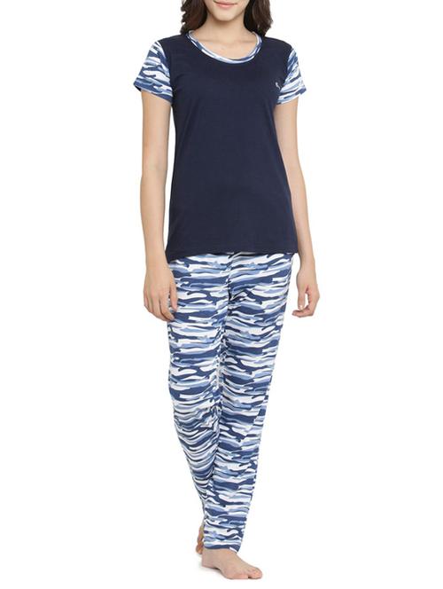 printed nightwear pajama set - 15391639 - Standard Image - 1